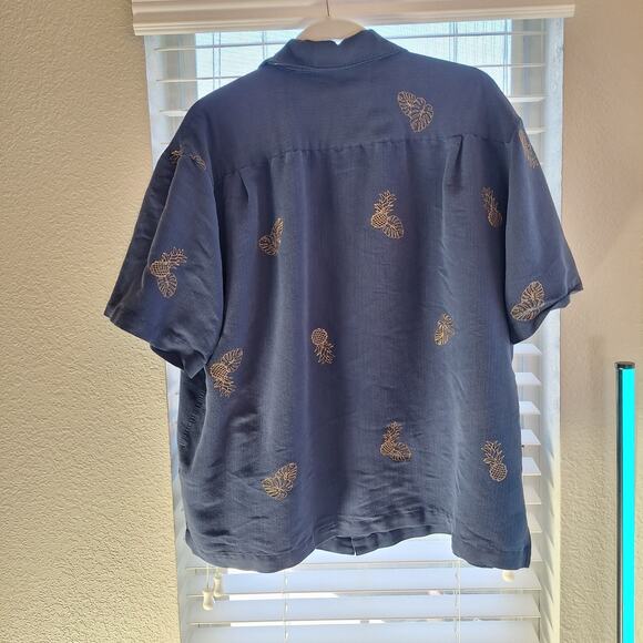 Carribean Size XL Shirt Sleeve Button Up Pineapple Shirt - Picture 7 of 7